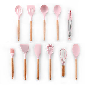 12PCS Utensilios de cocina de silicona Utensilios de cocina Utensilios de cocina antiadherentes resistentes al calor Utensilios de cocina Herramientas para hornear con caja de almacenamiento