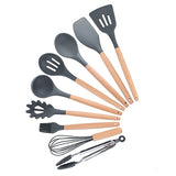 12PCS Utensilios de cocina de silicona Utensilios de cocina Utensilios de cocina antiadherentes resistentes al calor Utensilios de cocina Herramientas para hornear con caja de almacenamiento