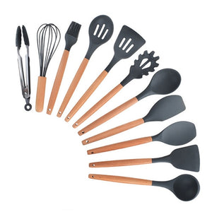 12PCS Utensilios de cocina de silicona Utensilios de cocina Utensilios de cocina antiadherentes resistentes al calor Utensilios de cocina Herramientas para hornear con caja de almacenamiento