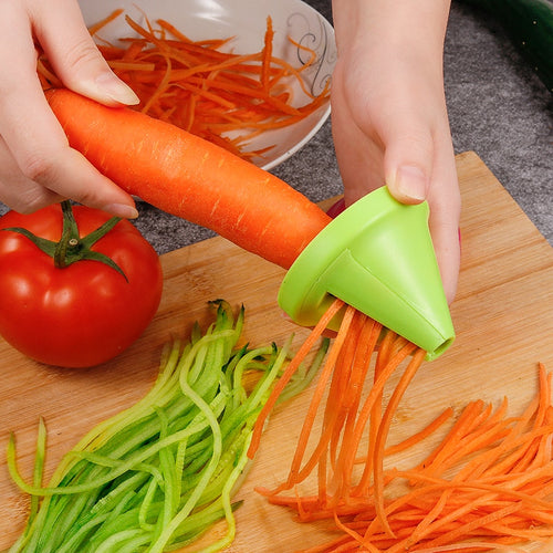 Cortador de frutas vegetales Cortador de papa de acero inoxidable Cortador en espiral Dispositivo de trituración de zanahoria Ensalada de cocinero Cortador de rábano Herramientas de cocina