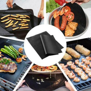 Meijuner BBQ Grill Mat Reutilizable Hoja de cocina Herramienta de cocción Alta temperatura BBQ Mat Antiadherente Teflón al aire libre para restaurante en casa